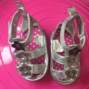 Size 3 silver baby girl sandals